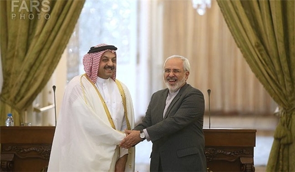 Qatar FM Backs Syria Political Solution on Iran Visit